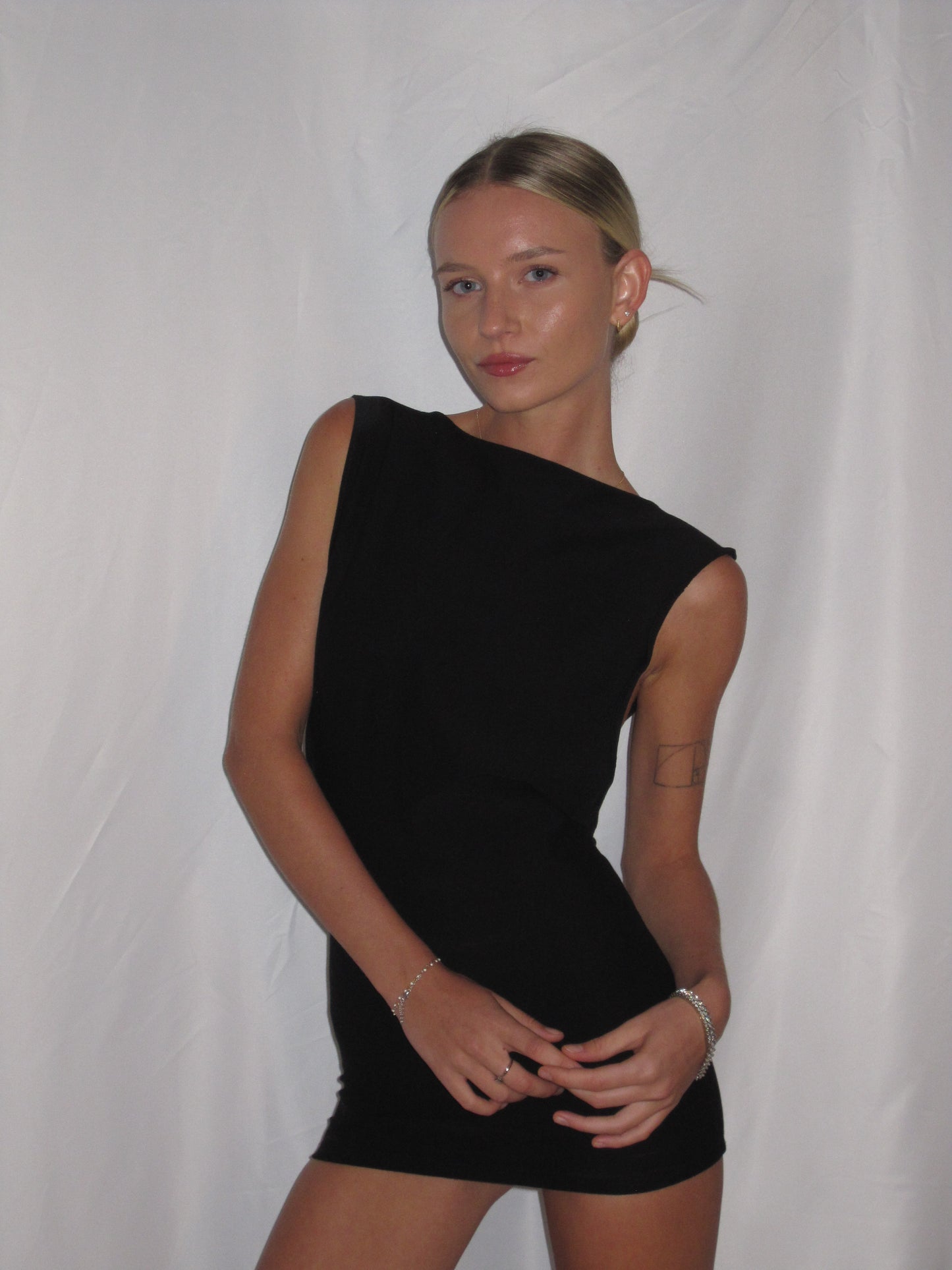 the EYE CANDY dress in BLACK